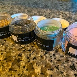 Nailboo Bundle with 4 colors, build powder, and accessories.